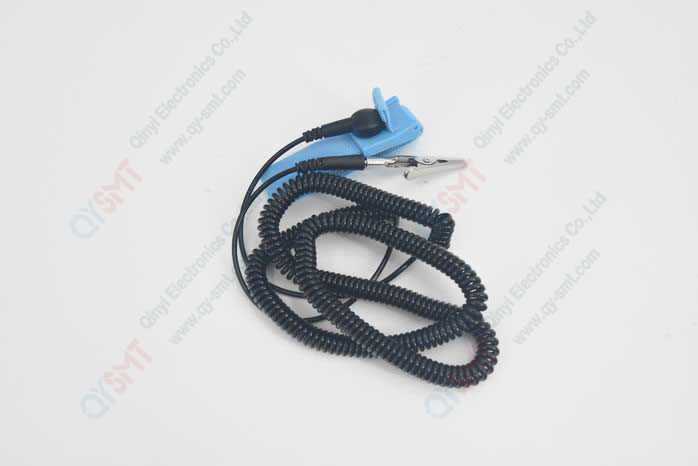 Fabric Wrist Strap, snap to snap (20ft cord, 2.4mm cord dia) PU cord black (Neutral pack)