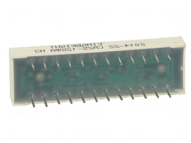 Kingbright Electronic, LED, 7-segment, 6.2mm, 0.244", No.char: 4, green, 3÷10.5mcd