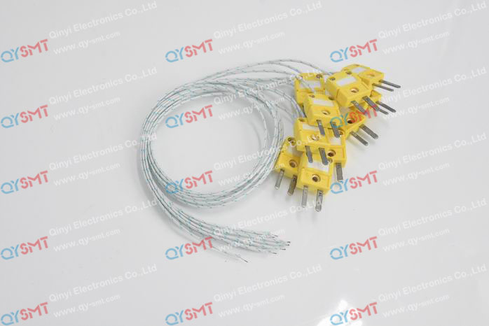 Fiber K Thermocouple and Male Connector  length 50cm   dia 0.2mm 