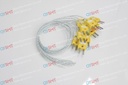 Fiber K Thermocouple and Male Connector  length 50cm   dia 0.2mm 